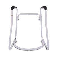 Bathroom Toilet Rail Grab Bar,Stand Alone Toilet Rail - Medical Bathroom Safety Assist Frame W/Grab Bars & Railings For Elderly, Senior, Handicap & Disabled.Padded Commode Safety Frame Handrails ,Bla