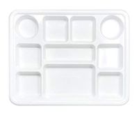 Quality Disposable Plastic Plates With 10 Compartments By Ekarro - Pack of 400 Pieces