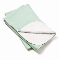 4 Pack, Wave Medical Products Pack Heavy Duty Bed Pads 34" x 36" Reusable Underpads (Green)
