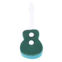 UINKE Creative Guitar Shaped Dishwashing Sponge with Handle Kitchen Bowl Pan Glasses Cleaning Brush,Blue