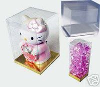 12 PCS 4x3x2-3/4 Mini Party Favor Tuck Top Clear PVC Plastic Box W/ Silver Card by Clear PVC Plastic Box