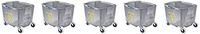 Impact 2635-3G Polyethylene Mop Bucket with 3" Casters, 26-35 qt Capacity, 18-3/8" Length x 15-15/16" Width x 14" Height, Gray (5-(Pack))