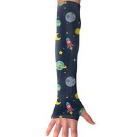 QG ZZX Cartoon Spaceship Unisex Compression Arm Sleeves UV Protection Performance Arm Sleeve - for Outdoor Sports Baseball,Basketball,Football (1 Pair)