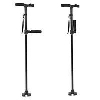 Elderly Crutches Four-Corner Multifunctional Non-Slip Cane Crutches Elderly Patients Medical Light Walker Telescopic Retractable Cane