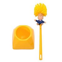 Lazeny Donald Trump Toilet Brush with Holder Creative Novelty Funny Political Presidential Thumbs Up Cheer Gag (Yellow,Cheer)