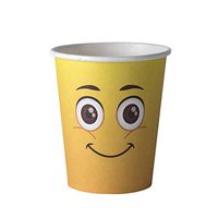 Emoji Disposable Party Paper Cups 9 oz – Emojis Emoticon Party Supplies Ideal for Birthday Party Favors, Decoration, Family Dinner, Special Events (50 Pack)