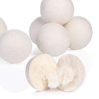 Jazmy Wool Dryer Balls 6cm Reusable, 100% Organic Fabric Softener Alternative,Baby Safe & Unscented,Reduce Wrinkles & Static Cling, Shorten Drying Time, Natural Handmade