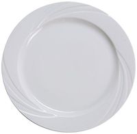 Yanco MM-16 Miami 10.5" Dinner Plate, Porcelain, Bone White Color, Pack of 12
