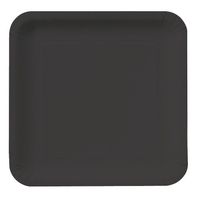 Creative Converting Touch of Color 18 Count Square Paper Lunch Plates, Black Velvet