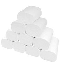 10 Rolls Toilet Tissue 4-Ply Soft Ultra Professional White Toilet Paper, Roll Home Hotel Restaurant Bathroom Washroom Soft Tissue Roll Wood Pulp Paper