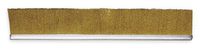 Tanis Brush MB406412 Metal Back Strip Brush with 3/16" Stainless Steel Backing, 0.008" Diameter Brass Bristles, 1' Overall Length, 3" Trim Length