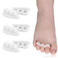 Skyfoot’s Hammer Toe Straightener 3 Loops - Toe Spreader Gel Toe Corrector Pack of 6 (White)