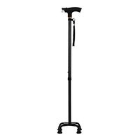 HANGERÂ Crutch LED Flash Light Folding Walking Stick Aluminum T-Handle Non-Slip Corners Stable 86-97cm, A