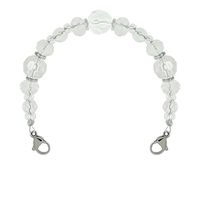Divoti Beaded Women's Medical Alert ID Interchangeable Replacement Bracelet - 6" w/Extenders - Clear