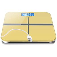 USB Rechargeable Electronic Scales Scales Household Adult Health Accurate Human Scale Weight Loss Weighing Device (Color : Yellow)