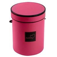 Bluelans Florist Bouquet Box, Cylindrical Packaging Flower Paper Box with Lid, Luxury Elegant Gift Box with Lid, Round Gift Box, Wedding Decor, Floral Arrangement Accessories, Flower Box Wine Red