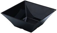 Yanco RM-4112BK Rome Square Bowl, 8 qt Capacity, 12" Width, 12" Length, 5.5" Height, Melamine, Black Color, Pack of 6