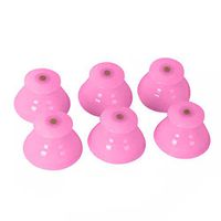 Braceus 6Pcs Cupping Massage Set Silicone Body Therapy Vacuum Suction Cups Pain Relief Smooth Edge Cups for Comfort Easy to Use Pressure Release Valves Removable Bio Magnetic Points Pink 6pcs