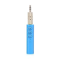 Universal 3.5mm Jack Bluetooth 4.2 Car Kit Hands Free Auto AUX Kit for Speaker Headphone Car Stereo Music Audio Receiver Adapter (Blue)
