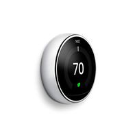 Google, T3019US, Nest Learning Thermostat, 3rd Gen, Smart Thermostat, Polished Steel, Works With Alexa