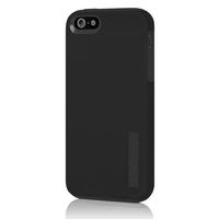 iPhone 5 5S SE Case, Incipio DualPro Case Shockproof Hard Shell Hybrid Authentic Rugged Cover - Black/Black