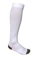 Total Vein Systems BOOST Individual Recreational 15-20 mmHg Athletic Compression Therapy Socks, 1 pair, White / White, Size B
