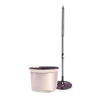 MOP Spinning and Bucket Cleaning Set Single Barrel Washing and Dehydrating 2 in 1 Hand Pressure Beige Head2