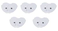 Electrode Pads 5 Pairs for Tens Unit TENS Electrodes Premium Quality Self Adhesive Sticky Gel Pads Acupuncture Points Snap on Electrodes Pads [30 Days Money Back Guaranteed]