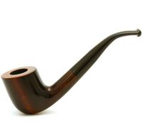 Mr. Brog Full Bent Tobacco Pipe - Model No: 44 Latakia Brown Shades - Pear Wood Roots - Hand Made