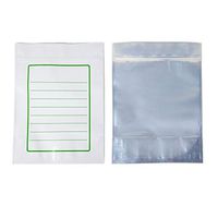 Mylar Smell Proof Bags - Clear Side/White - Loud Lock - Medical Use Only - All States General Compliance Printed - (50 Count, 1/4 Pound)