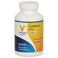 The Vitamin Shoppe Cranberry Plus 400MG, Natural Antioxidant Supplement That Supports Urinary Tract Health (90 Capsules)