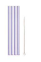 Simply Straws Straight 2 Classic & 2 Wide 8"+ Brush (Amethyst)