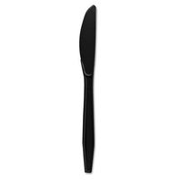 Boardwalk KNIFEHWBLA Heavyweight Polystyrene Cutlery, Knife, Black (Case of 1000)