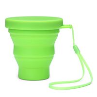 BALONGPH Collapsible Cup Silicone Travel Mup for Hiking Camping Picnic and Home Drinking Water Coffee Tea 200ML Volume Green