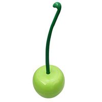 Tuliptown Lovely Cherry Shape Toilet Brush with Holder Creative Lovely Useful Lavatory Brush &Holder Set (green)
