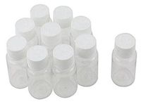 12PCS Empty Refillable Clear PET Plastic Pill Container Box Bottles Case Storage Holder Dispenser Organizer with Screw Cap for Medicine Tablet Solid Powder Capsule Chemical Vitamin 80ml/2.7oz