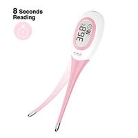 Digital Thermometer Oral Thermometer for Fever Thermometer for Adults Baby Digital Rectal Thermometer Basal 8 Seconds Fast Body Temperature Thermometer Medical Thermometers for Adults and Kids (Pink)