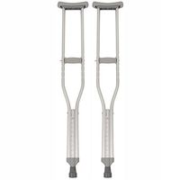 PCP Push Button Adjustable Height Crutches, Chrome, Adult Regular Size