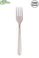 Heavy Weight Plastic Forks White 1000pcs - Disposable Cutlery Forks, Recyclable, Fork - Great for Parties, Office, BBQ, Restaurants and Togo