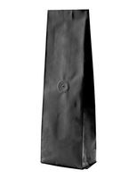 BAP 50 Pack 16 oz Matte Black Side Gusseted Bag with Valve for Coffee