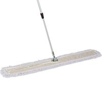 Tidy Tools 60 Inch Industrial Strength Cotton Dust Mop with Extendable Metal Telescopic Handle and Frame. 60'' X 5'' Wide Mop Head with Cut Ends