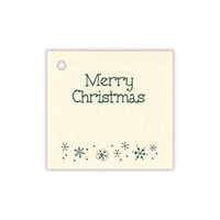 25 Merry Christmas Kraft Hang Tags (2"x2-1/8") & 100 Cut Strings Included. Personalize & Price Your Crafts & Gifts.