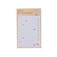 RedSonics - 3Pcs Fresh Style Weekly & Daily Schedule Mini Memo Pad N Times Sticky Notes Bookmark School Office Supply Escolar Papelaria Color Randam [ 3Pc ]