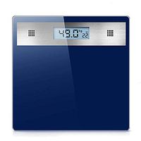 CHENNAO High Accuracy Skidproof Digital Body Weight Bathroom Scale, Electronic Scale with Step-On Technology, 3.2in Backlight LCD Display, Stylish Blue Glass Easy to Clean Design,180kg Capacity