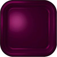 Wine Square Dinner Plate 12 Count