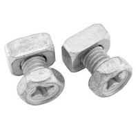 BikeMaster Battery Bolt 6x10mm Bolt/Rectangle Nut (2 Sets) B-04