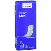 Walgreens Maxi Pads, Overnight, 28 ea