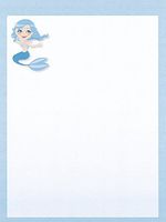 Blue Mermaid Stationery Printer Paper 51 Sheets