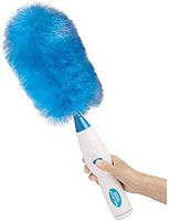 Spin Duster Motorized Dust Wand, Motorised Wireless Duster with 2 Heads Extension Pole Feather Duster Household Cleaner Cleaning Brush