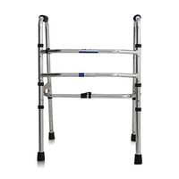 TYJ-USA Walker, Elderly Children's Walker, Aluminum Alloy Adjustable Frame Cane (Color : Silver, Size : 43-50cm)